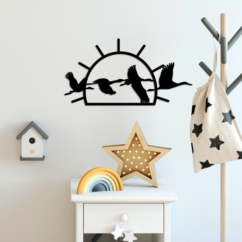 Stylish Decorative Metal Wall Accessory, Black, 19.7 x 10.2 inches | 100% Metal, Thickness: 0.06 inches | Easy Wall Mounting with Back Hanging Piece | Perfect for Modern Home Décor & Unique Design