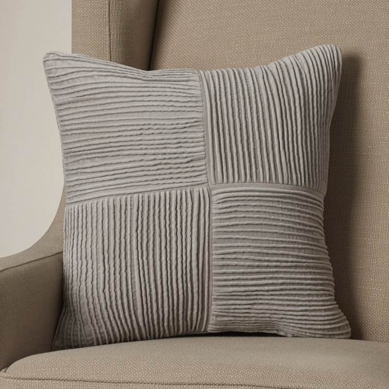 Reno Geometric Cotton Throw Pillow, Burnt Orange, 22" H x 22" W x 4" D