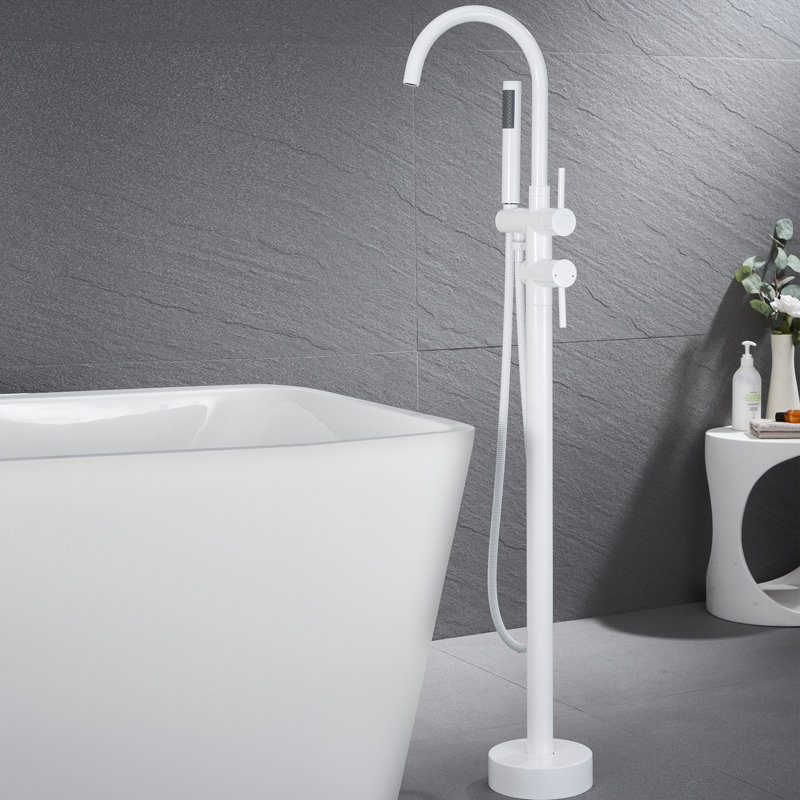 Robinet de baignoire sur pattes à deux poignées
