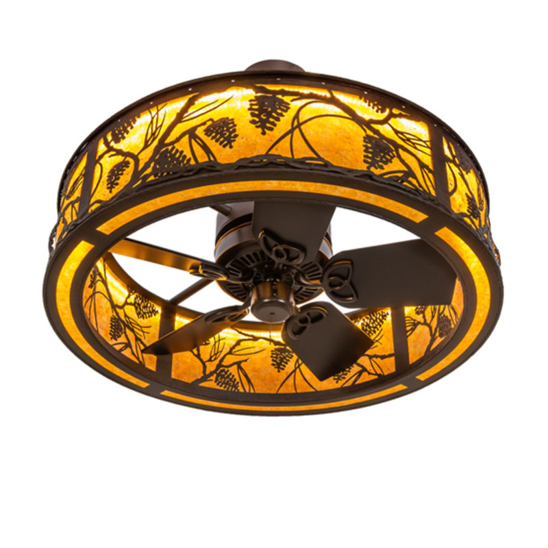 Whispering Pines LED Outdoor Downrod Ceiling Fan