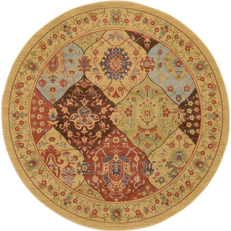 Stirling Oriental Indoor Rug, Round 8'