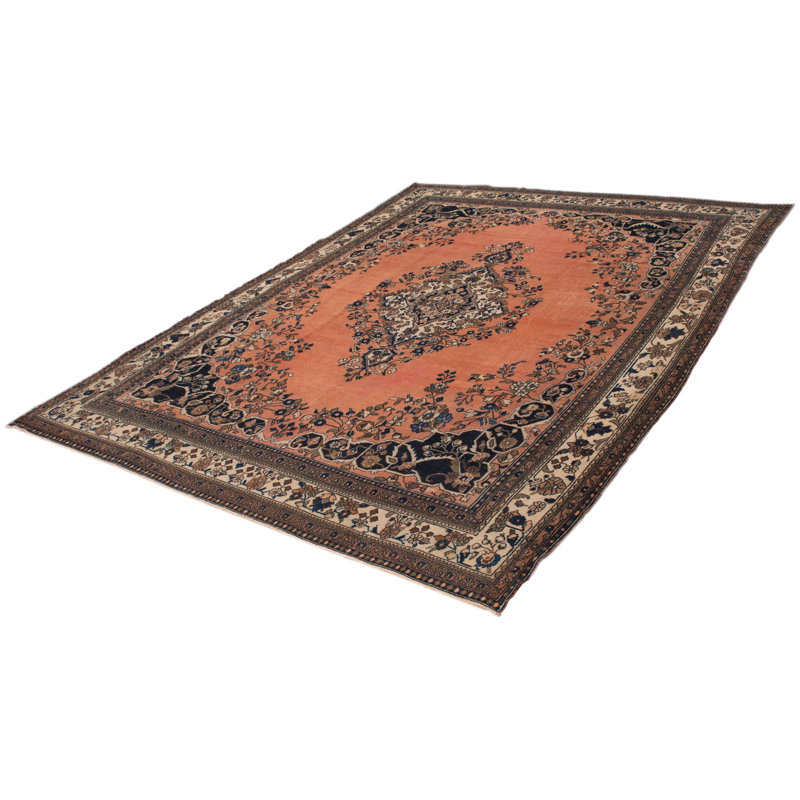 Tapis unique en laine de style années 1990 de 10 pi 6 po x 13 pi 6 po Aaradhy