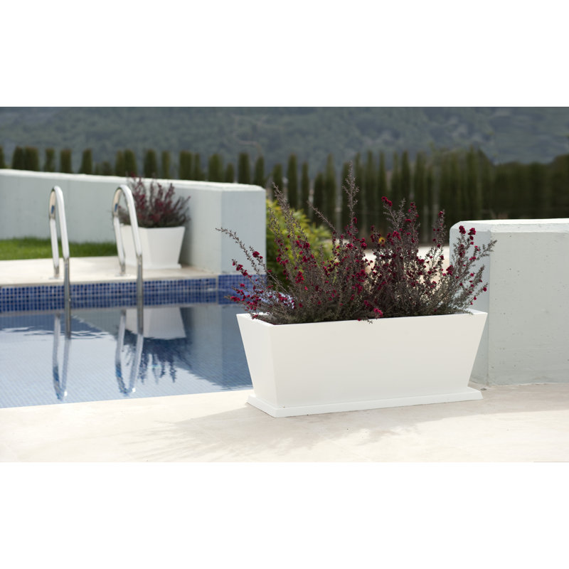 Conic Matt Polyethylene Planter Box, Ice, 19.75" H x 47.25" W x 19.75" D, Yes