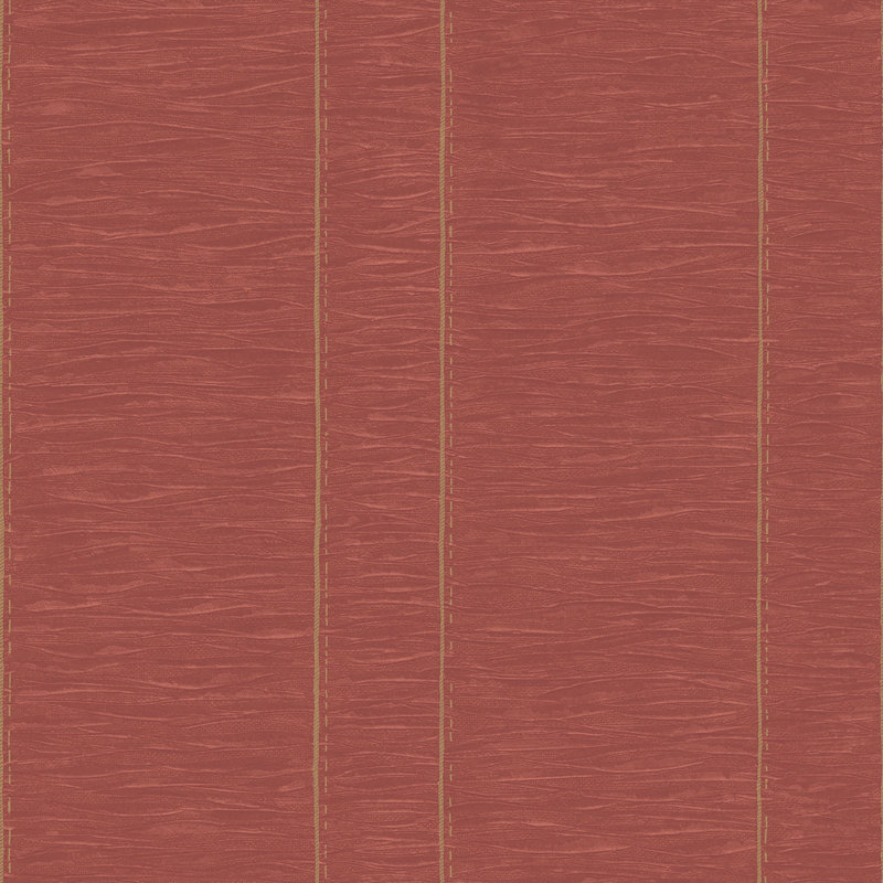 Palazzo 2 Pleated Stripe Wallpaper Roll, Red