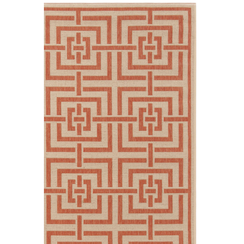 Tapis d'intérieur / extérieur à motif géométrique Gowanus Performance, Tapis de couloir 2 pi 2 po x 8 pi