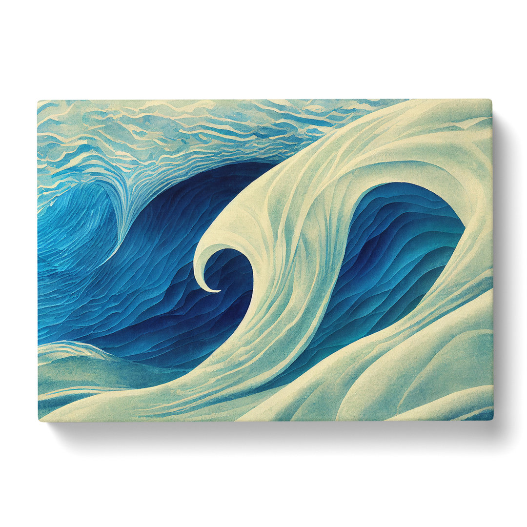 Surrealistic Ocean Wave Vol.6 Abstract - Wrapped Canvas