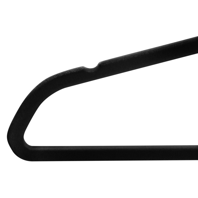 Cintre en plastique standard pour enfants pour robe / chandail / chandail, Noir
