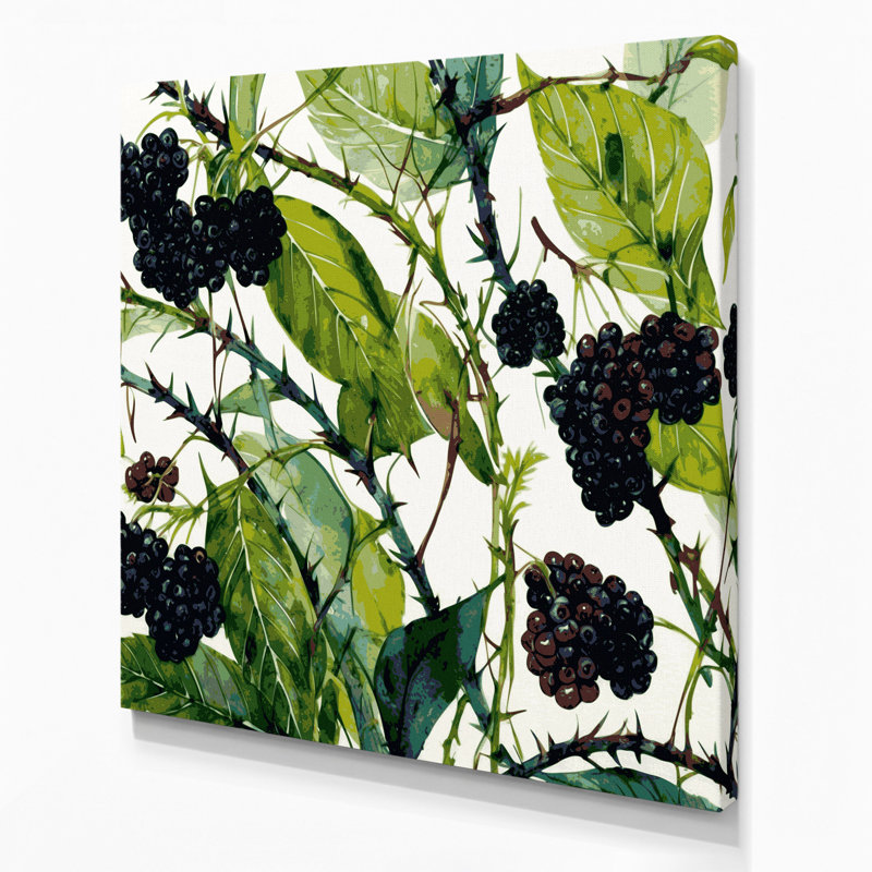 Art mural sur toile Botanical Blackberry Canes
