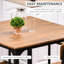 Configuration de table à 4 comptoirs, design industriel en noyer avec repose-pieds, fabrication en métal robuste, barre peu encombrante pour 4