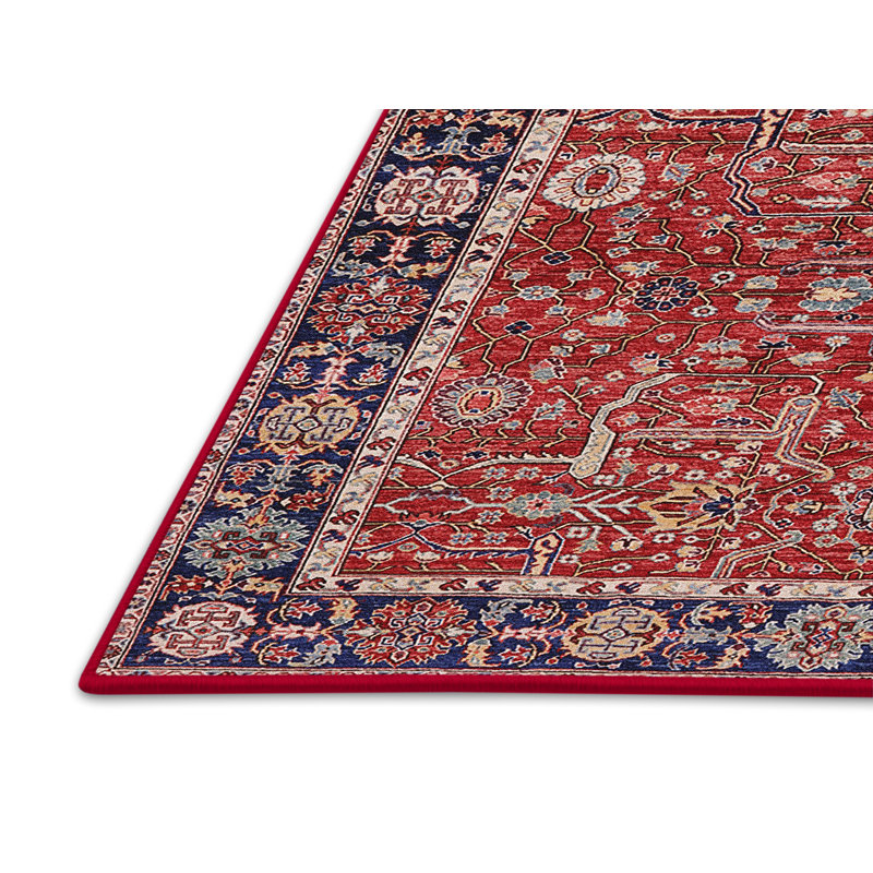 Tapis de style oriental rouge, Tapis de couloir 2 pi x 5 pi
