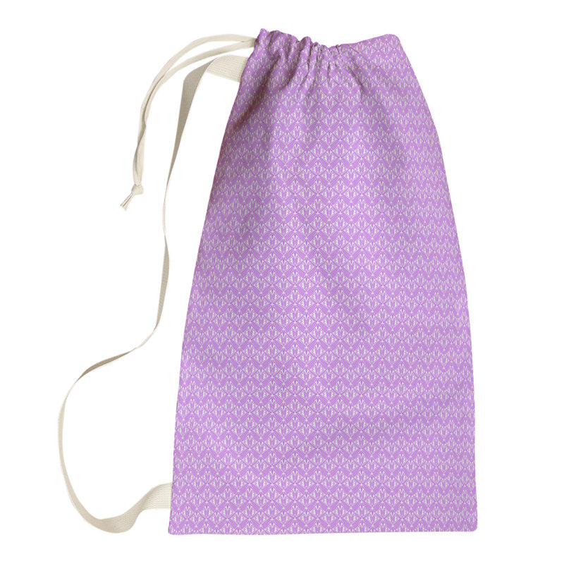 Leffel Fabric Laundry Bag with Handles, Large (76.5" H x 29.5" W x 1.5" D), Violet