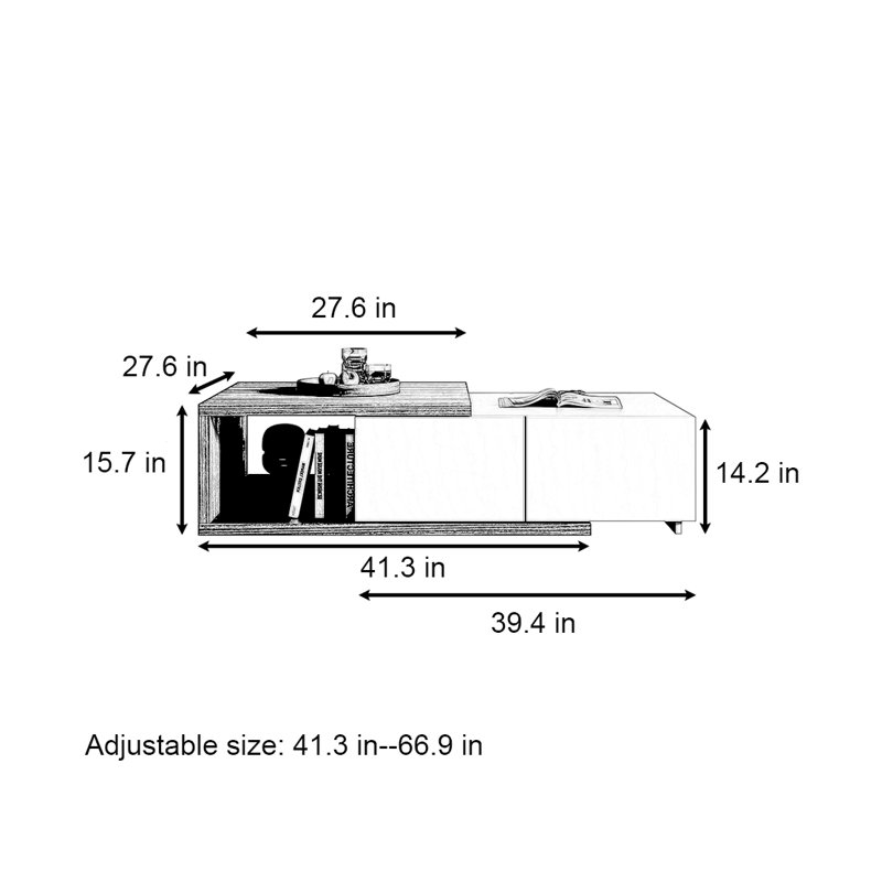 Table basse pliante moderne et minimaliste, Kaki multicolore
