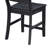 Black 5-Piece Rectangular Trestle Dining Table Set