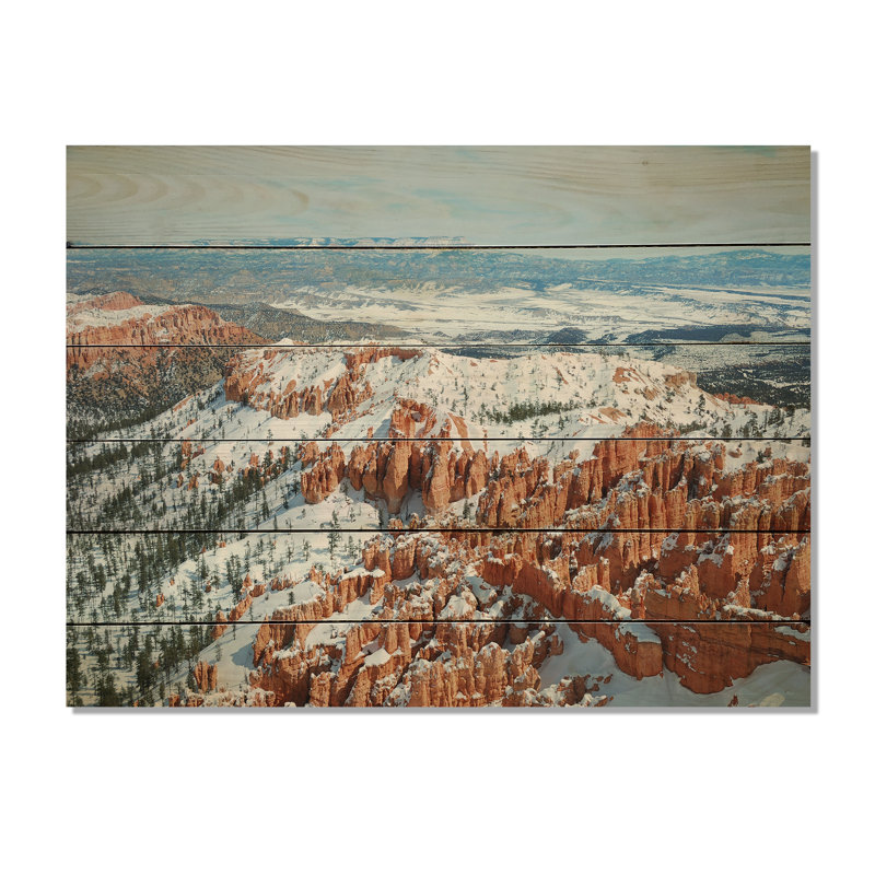 Bryce Canyon, Utah en hiver, sur bois, H 30 po x l 40 po x P 0,78 po
