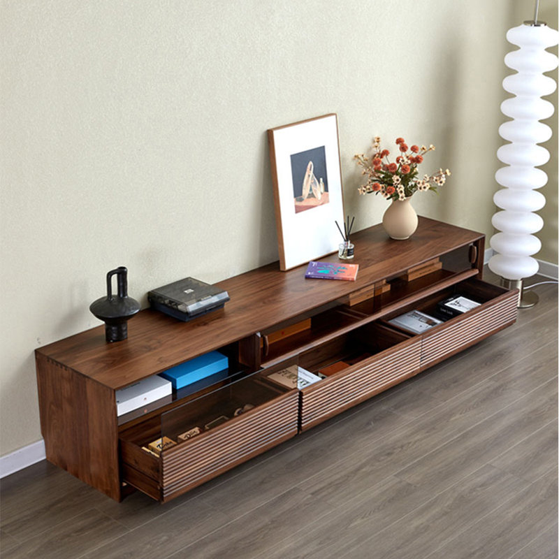 Meuble télé avec rangement de style européen, 86.61"