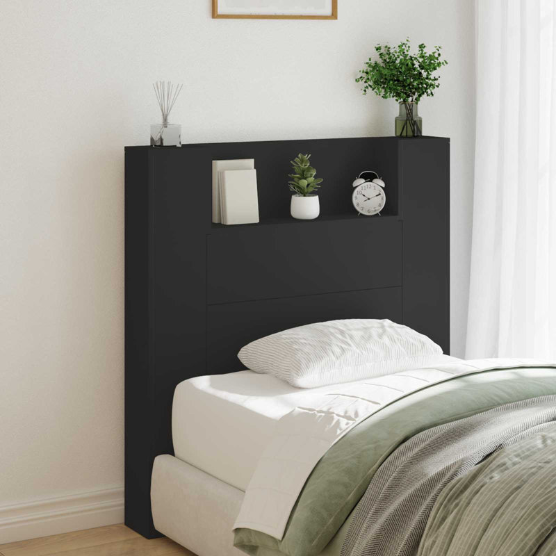 UK Single Headboard, 100 x 200cm, Black
