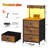 Tall Nightstand With Charging Station And Led Lights Nightstand With 3 Drawers And Shelves Bedside Table With Usb Ports And Outlets（set of 2）-528638469