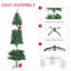 Sapin de Noël artificiel de 7 pi de hauteur, mince, non éclairé, avec branches réalistes et 865 pointes, vert