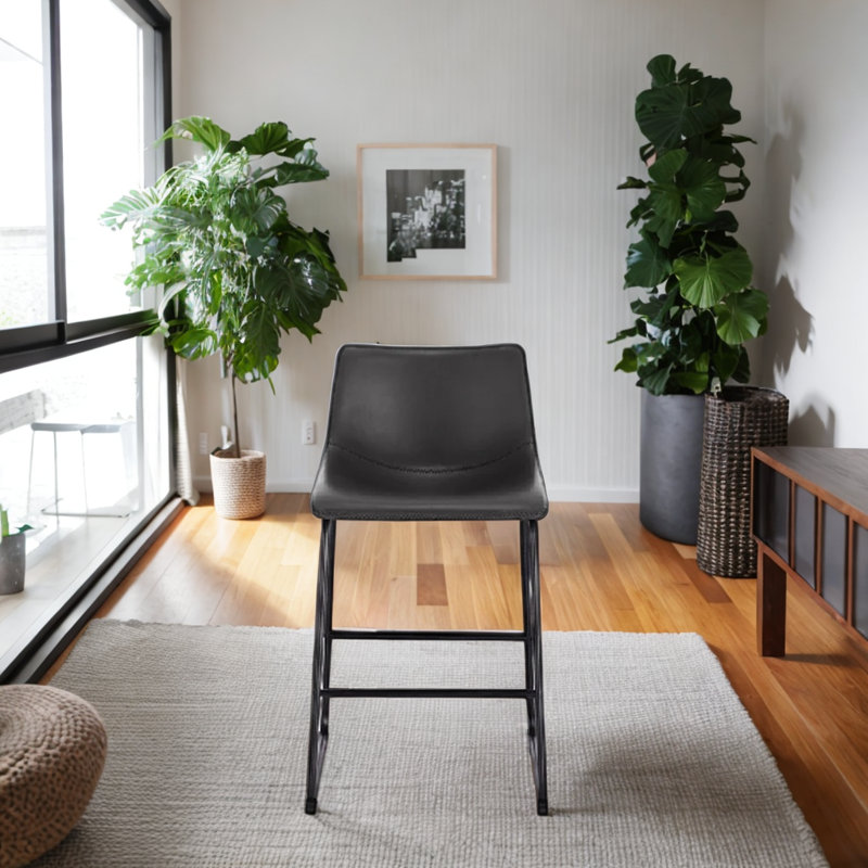 Tabouret de comptoir Marteny Dondan, Tabouret de bar (siège d'une hauteur de 30 po), Noir