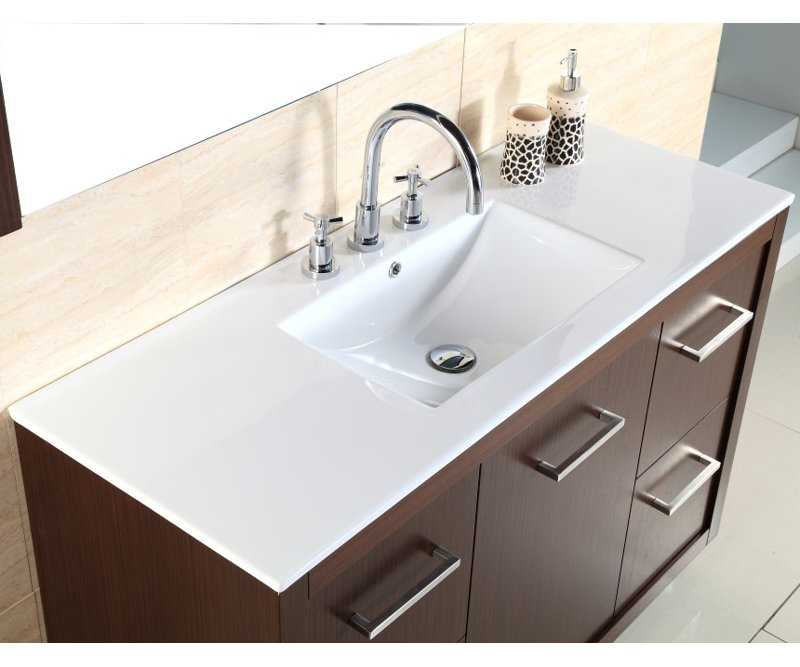 Macdougall 48'' Single Bathroom Vanity with Ceramic Top