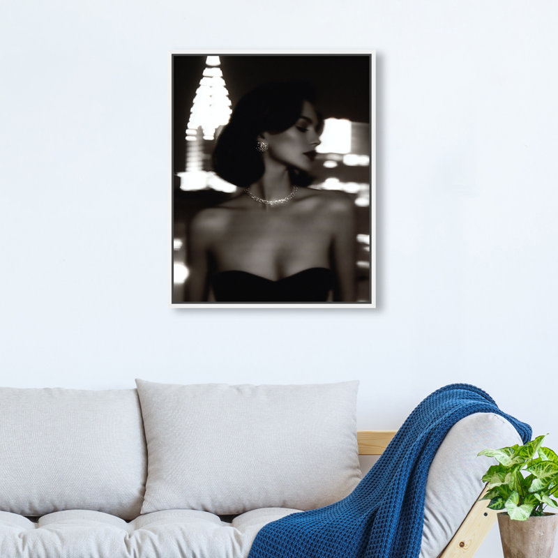 Shadow Queen III Print by Oliver Gal, 21" H x 17" W, White Floater Frame