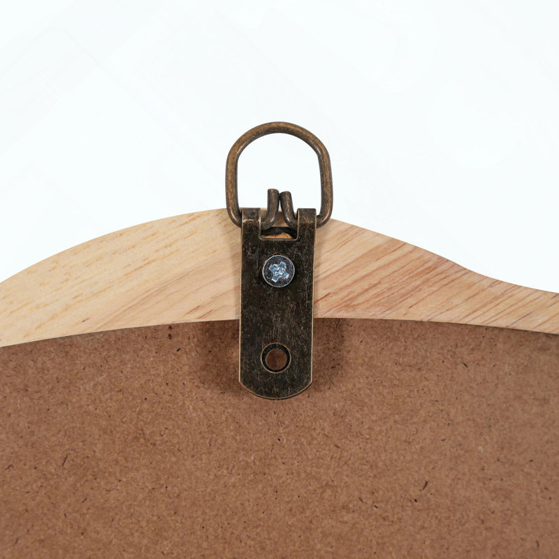 Miroir décoratif blanc rond en bois massif ondulé de 30 pouces pour la chambre à coucher, la salle de bain, le salon et le vestibule
