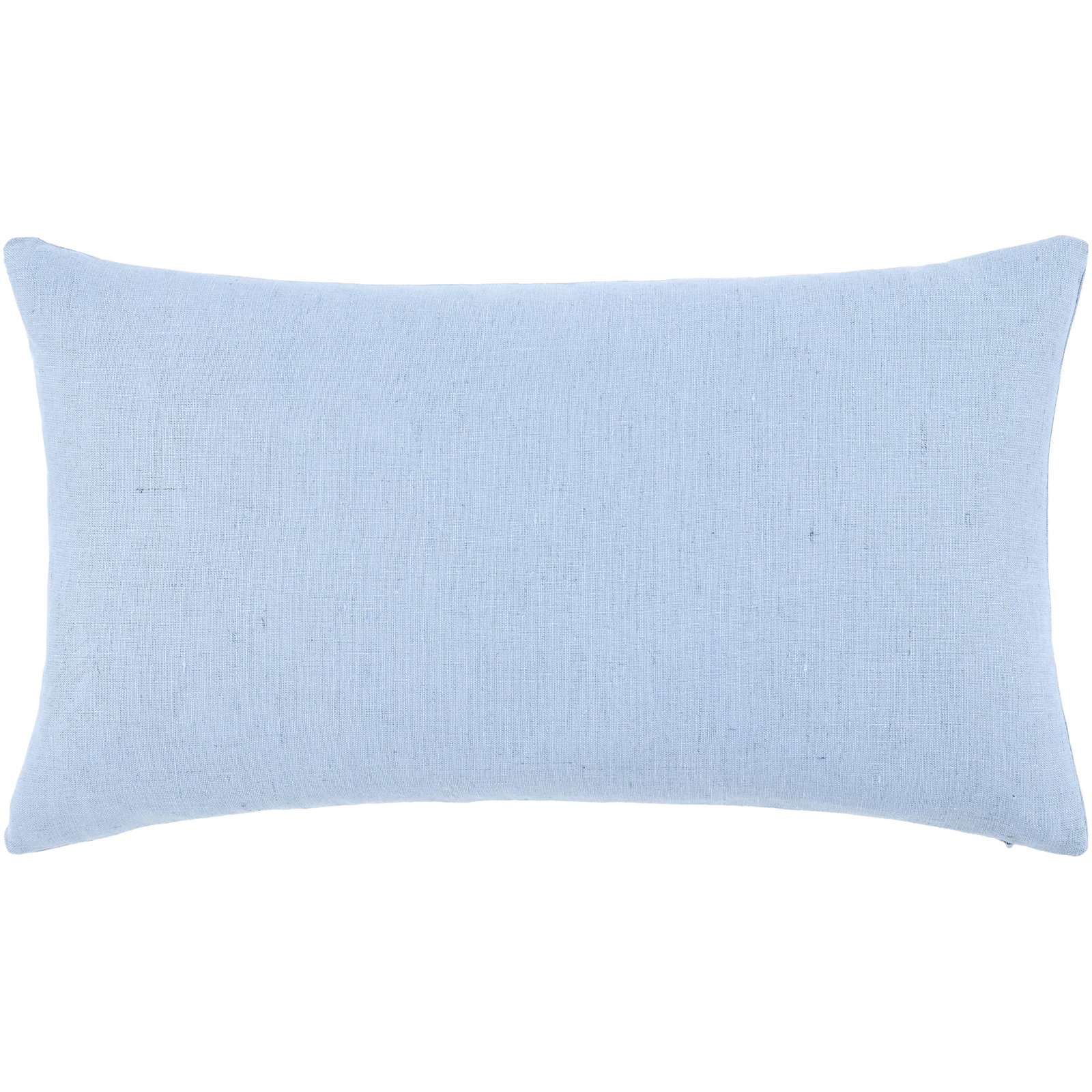 Lanie Linen Pillow Cover, Blue, Rectangle 12"H x 21"W
