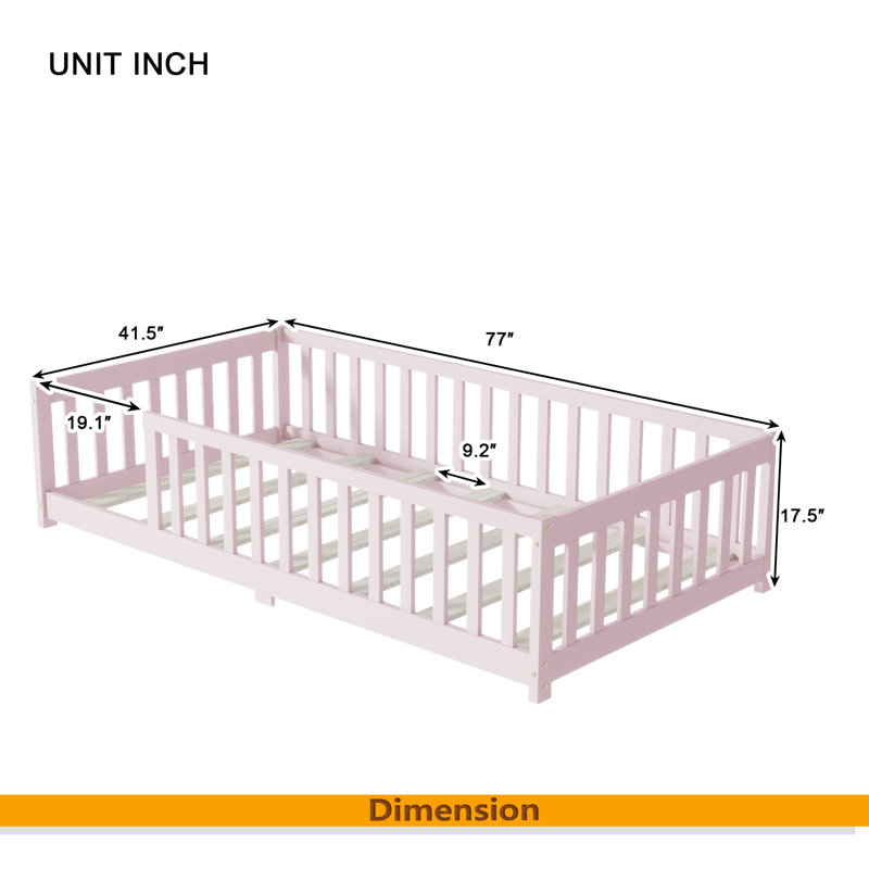 Lit sur pied, Lit simple, Rose