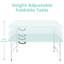 Table pliante portative bleue 4 pi 4 po poids pliable pour l'intérieur et l'extérieur Table de camping pliable (seulement avec la table)-1464079975-1464079972