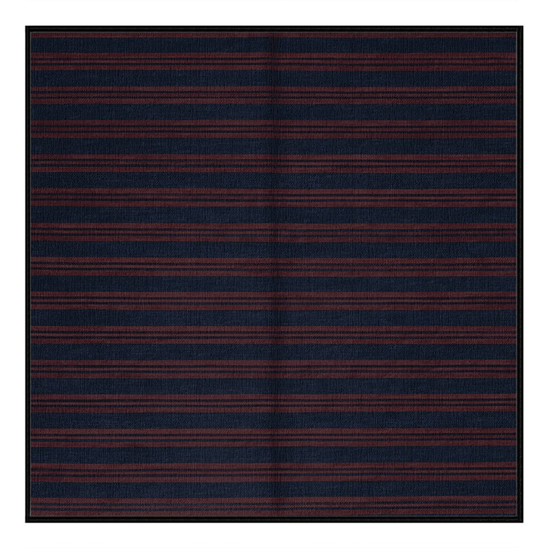 Tapis gris à rayures horizontales lavable à la machine, Carré 7 pi