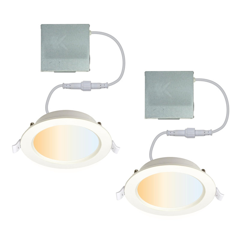 Canless Recessed Lighting 4" - TRIAC Dimmable LED Ceiling Light - 5 CCT Adjustable Colour Temperature - 8W, 750 Lumen Energy Efficient LED Downlight
