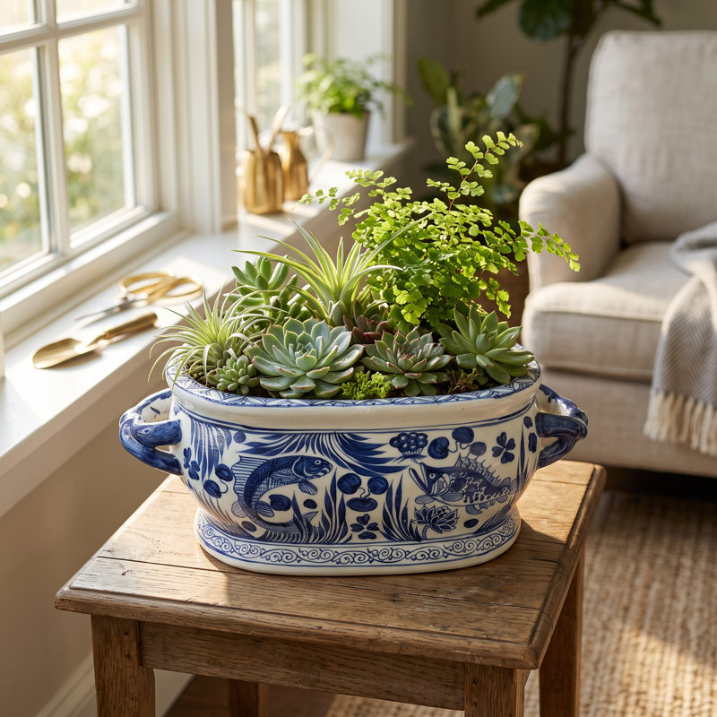 Handcrafted Oval Planter