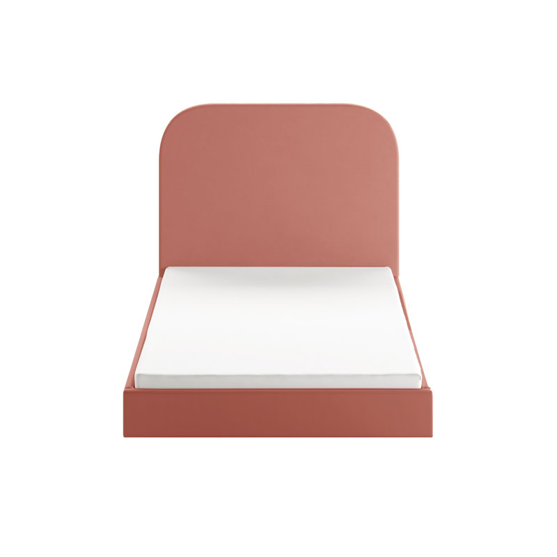 Plum Upholstered Ottoman Storage Bed, European Double  (140 x 200 cm), Pink