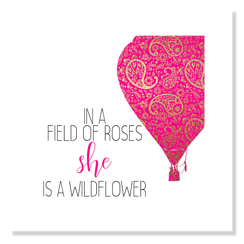 Il s’agit d’un wildflower, H 16 po x l 16 po x P 1 po, Papier