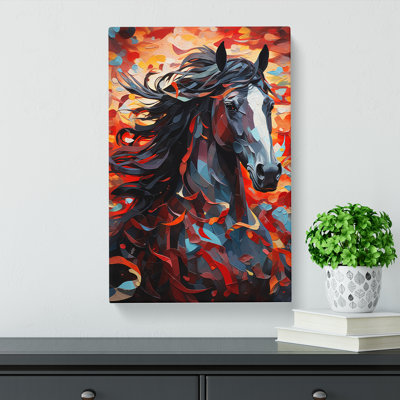 Shire Horse Orphism - Wrapped Canvas