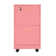 Ebern Designs 2 Drawer Rolling File Cabinet, Pink