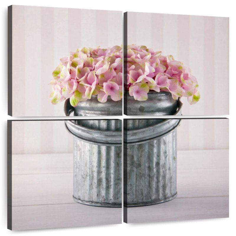 Seau d'hortensias Harnek, H 18 po x l 18 po