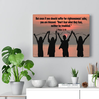 Don't Fear What They Fear 1 Peter 3:14 - Wrapped Canvas Print