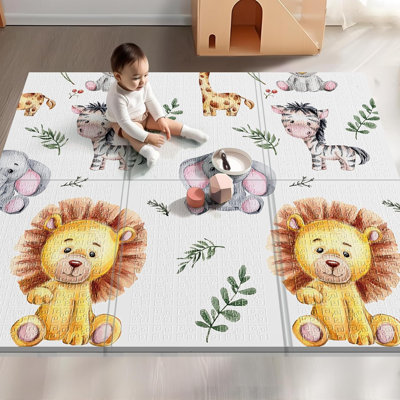 79 X 71 Foldable Large Play Mat For Babies, Non Toxic Foam Play Mat, Thick & Waterproof Baby Playmat For Floor, Anti-slip Baby Playpen Mat For Toddlers