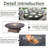 8-Seat Round Fire Pit Table With Aluminum Top-1459911709