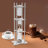 45.28" 25 Cups Cold Brew Drip Tower Iced Coffee Maker Wooden Stand