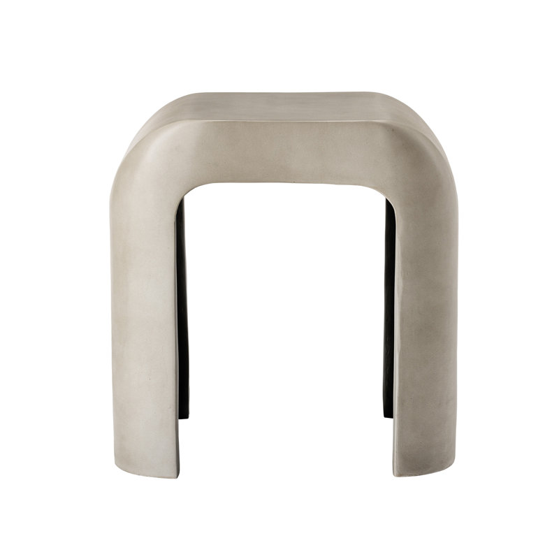 Table d'appoint en U Mgo, gris, Gris