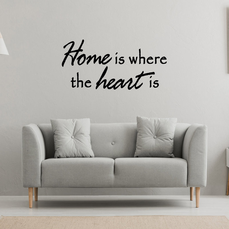 Décalcomanie murale « Home is where the cardiaque is » de Daggett, H 20 po x l 44 po