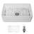 White Farmhouse Sink - 30 Inch Kitchen Sink Apron-Front White Ceramic Reversible Single Bowl Kitchen Farm Sinks