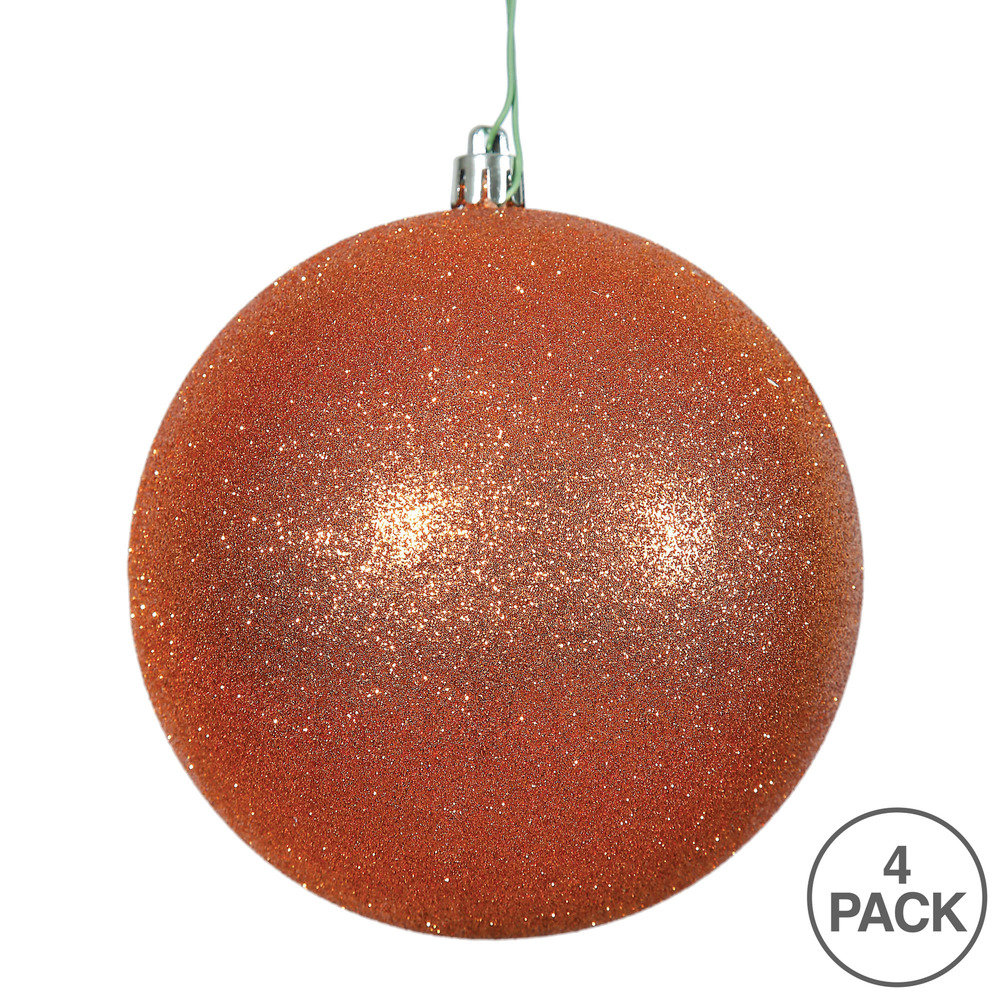 5" Shatterproof Bauble, Burnished Orange