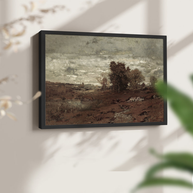 Paysages rétro-DLxxix-impression encadrée - réversible, Noir, H 22 po x l 28 po