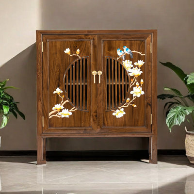 16 Pair Solid Wood Shoe Storage Cabinet