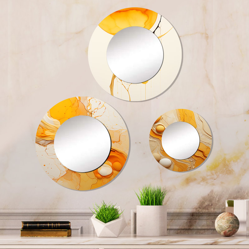Miroir mural rond en aluminium Undefined Continuation