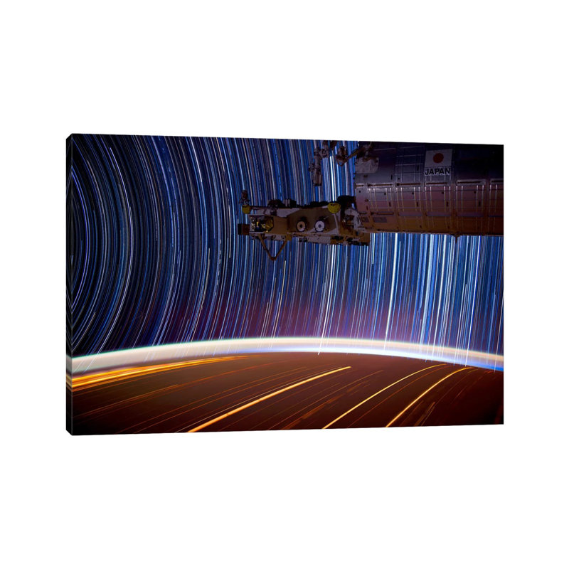 Long Exposure Star Photograph From Space by Unknown Artist - Wrapped Canvas Print, 66.04 cm H x 45.72 cm W x 1.91 cm D