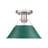Orwell 1-Light Flush Mount in Chrome with Pine Green-1012116628